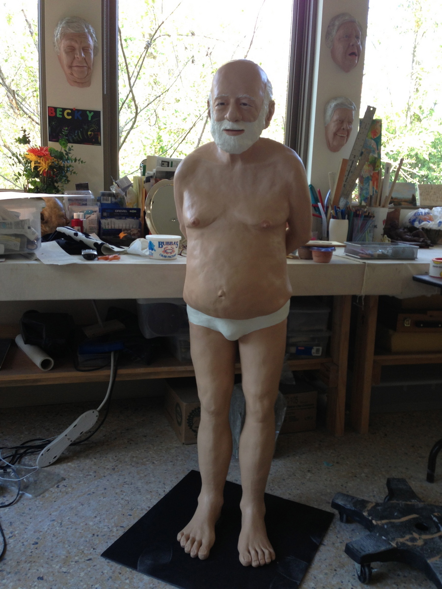 Painting in process - primed and base coats on his body and beard.