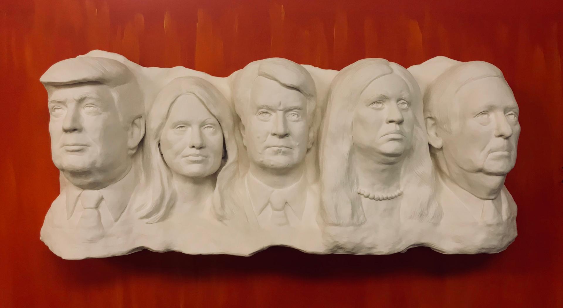 "The Liars' Club" on exhibit at District Clay Gallery in Washington, D.C. Has a 5 minute loop of lies.